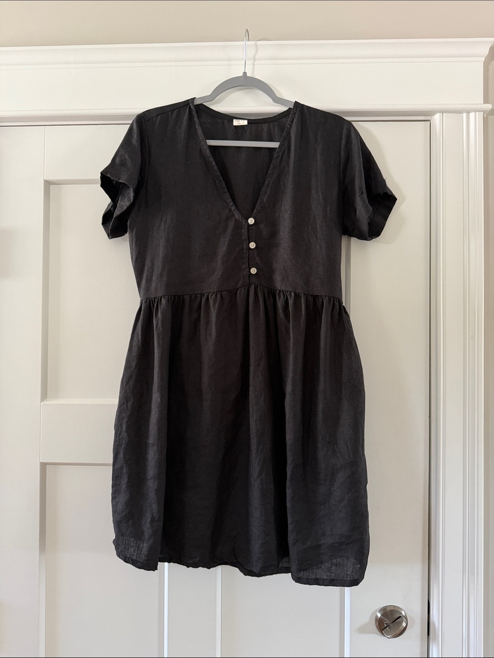 Rove Sunchaser 100% Linen Dress in Black